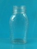 300ml shaped clear glass storage jar