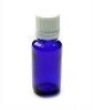 30ML blue essential oil bottle with the white plastic proof cap