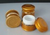 30g aluminum cream jar cover with glass inner body for eye cream