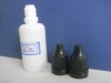 30ml EYE DROP BOTTLE black  caps white drop bottle