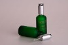 30ml green glass essential oil bottle frosted