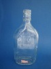 330ml Flat transparent glass spirit bottle