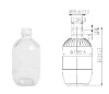 330ml juice white glass bottle