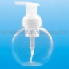 350ml clear flat round plastic bottle, foam pump bottle