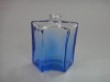 35ml Gorgeous blue glass perfume bottle with fan shape