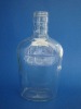 375ml Flat transparent glass spirit bottle