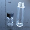 3ml glass vials with a black matching screw cap