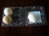 4 holes plastic egg tray with hinged lid