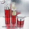 40ml/100ml red glass cosmetic cream jar