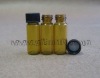 4ml screw top amber vial with silcone/ptfe septa and black caps