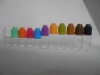 5/10ML Clear Eye Drop Bottle  Black Childproof cap 11 colors : blue,orange,green,yellow ,white,etc