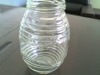 500g screw shaped glass honey jar with plastic lid