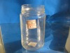 500ml clear round glass honey jar with screw cap