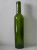 500ml glass Bordeaux bottle push up dark green