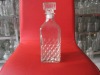 500ml square glass liquor bottle with glass lid