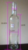 500ml transparent wine glass bottle