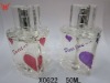 50ML Empty  Heart Shaped Perfume Bottle Glass   For Lovers