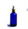 50ML blue essential oil bottle with the gold bulb dropper