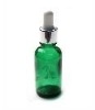 50ML green essential oil bottle with the aluminum bulb dropper