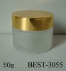 50g frost glass cosmetic bottle with golden cap