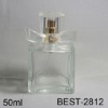 50ml clear square mould perfume glass bottle