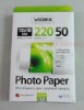 50sheets/pack 10X15CM 220gsm high glossy color paper