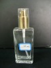 55ml squre shaped glass perfume bottle with gold pump