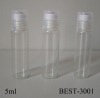 5ml tube oil cosmetic glass bottle with roll on and plastic cap