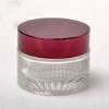 60ml Round glass cosmetic jar with red lids