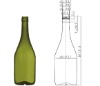 700ml red wine glass bottle