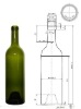 750ML wine glass bottle