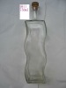 750ml S shaped glassvodka bottle with cork