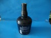 750ml black glass liquor bottle