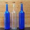 750ml blue color liquor bottle