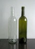 750ml clear and green wine glass bottle