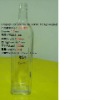 750ml clear round glass wine bottle