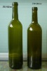 750ml dark green glass bottle/cork top wine bottle/Bordeaux glass wine bottle(sc-016)