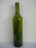 750ml dark green glass tall bordeaux bottles