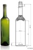 750ml emperor treasure bordeaux  dark green glass bottle