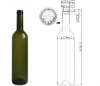 750ml glass bottle for wine packing (K)