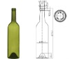 750ml glass botttle for red wine