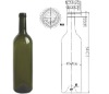 750ml green champagne bottle 1