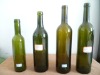 750ml red glass green wine bottle