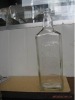 750ml square shaped clear glass bottle for vodka