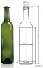 750ml veyron bordeaux  dark green glass bottle