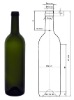 750ml wine glass bottle