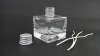 75ml clear square glass diffuser bottle with high degree limpid