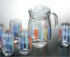 7pcs 1.6L glass kettle suit& glass cup sets