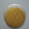 8 inch gold scalloped edge circles