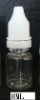 8ml Clear Eye drop bottle  white caps